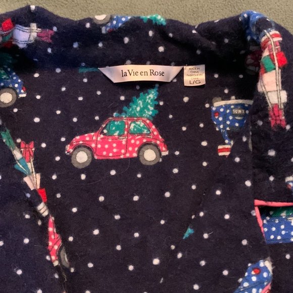 la Vie en Rose Womens Christmas Winter 2 Piece Pajamas Set Size Large - Picture 6 of 11